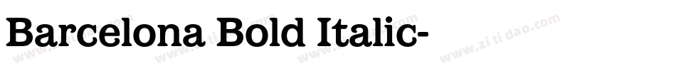 Barcelona Bold Italic字体转换